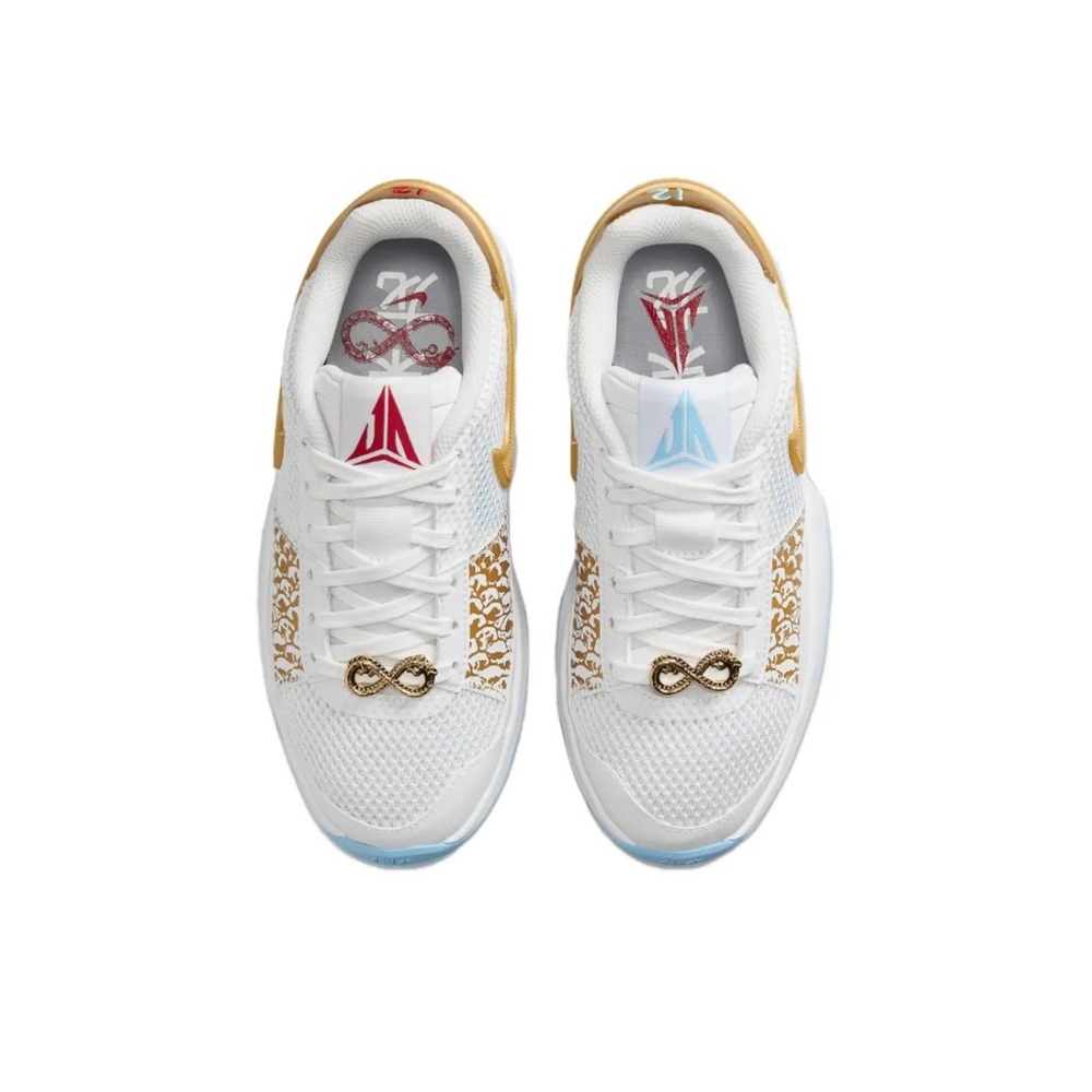 Nike Ja 1 Chinese New Year- Dragon Basketball Shoes FZ8327-103 White Youth Size - Picture 10 of 10